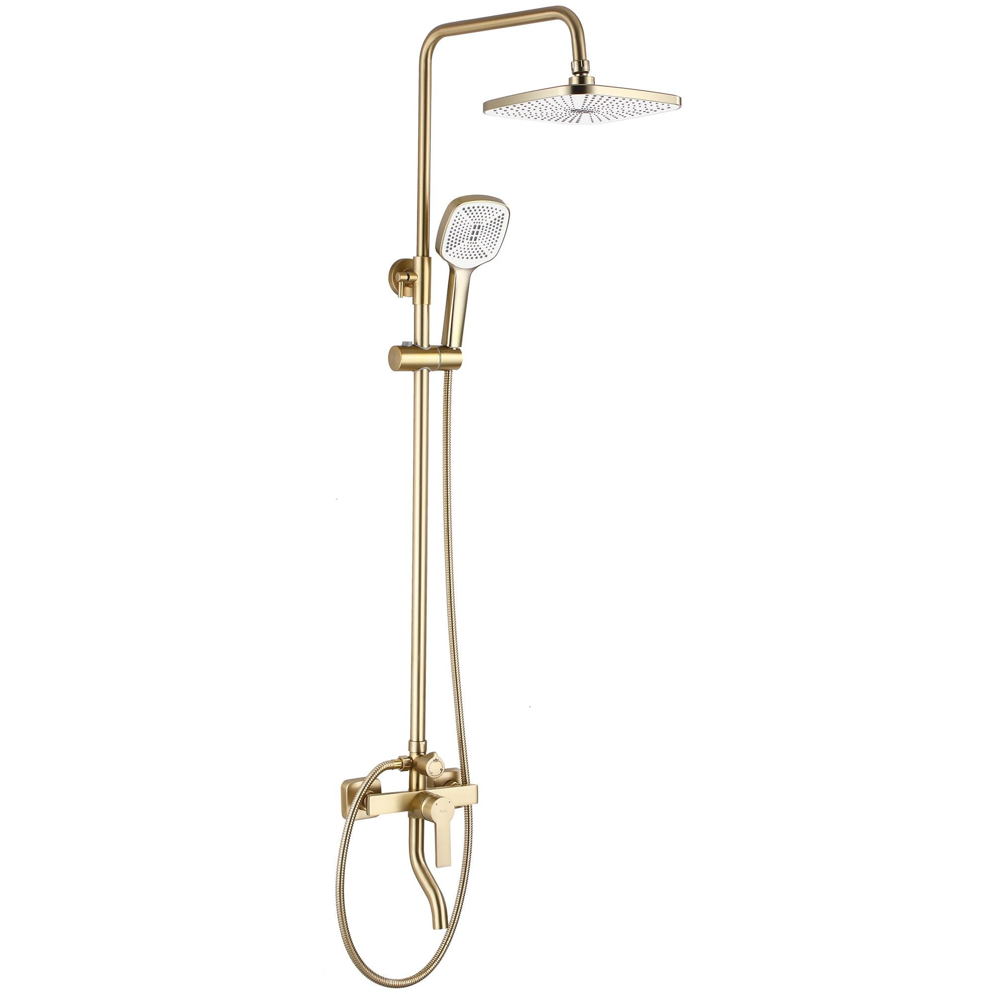 Zestaw Prysznicowy REA ARGUS ZŁOTA SZCZOTKOWANA GOLD BRUSH