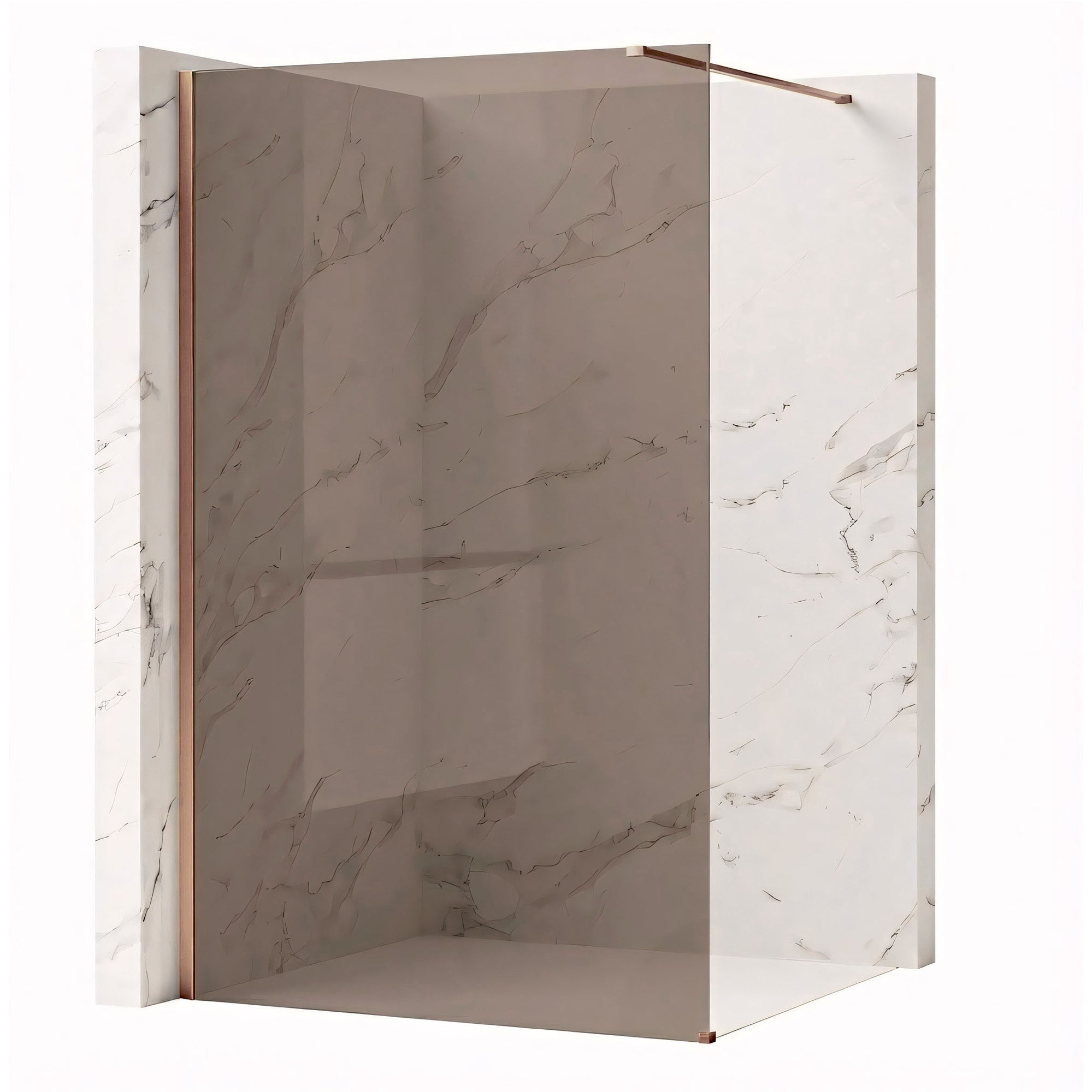 Kabina prysznicowa Walk-In Rea Flexi Brown / Brush Copper 140  11