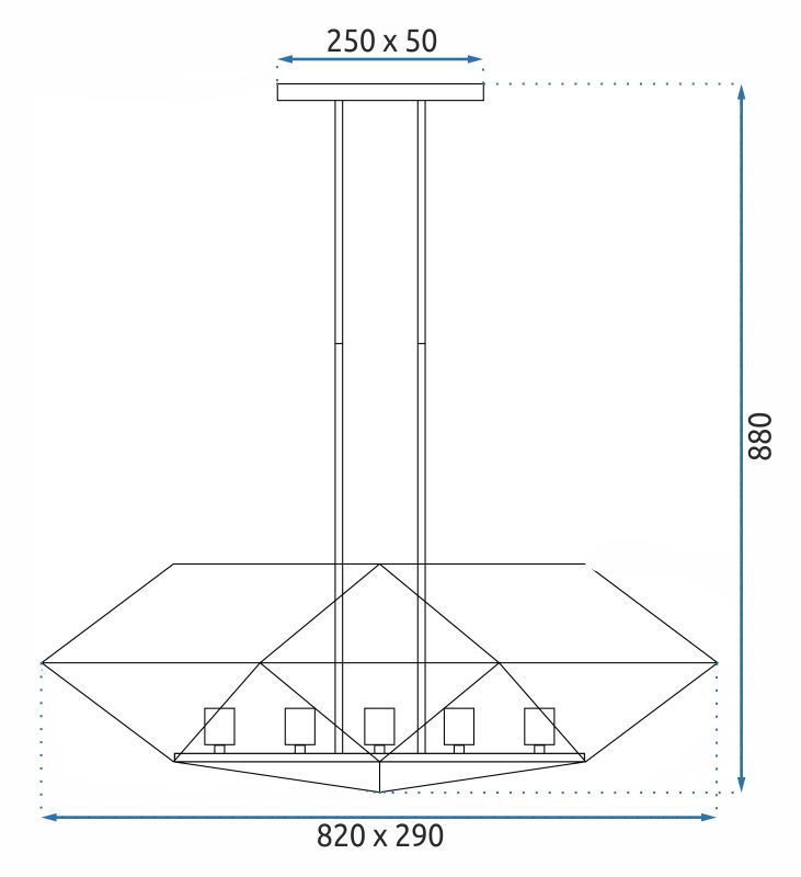 Lampa Wisząca APP1037-5CP