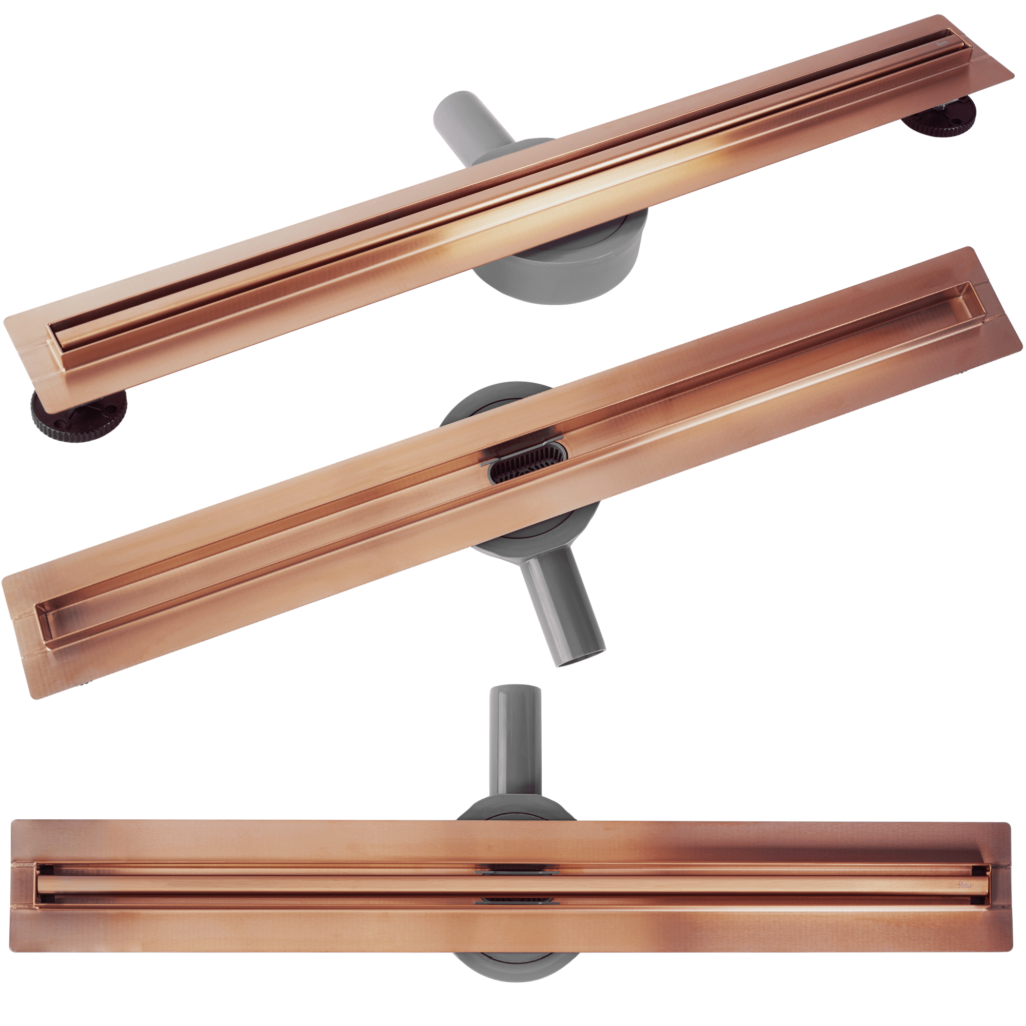 Odpływ Liniowy REA NEOX SLIM PRO Miedź Szczotkowana 80  1