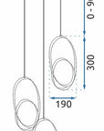 Lampa Wisząca Led G082-3cpr Złota  9