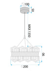 Lampa Wisząca Kryształowa Led Lhj099-cp Złota  6