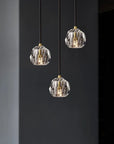 Lampa Sufitowa Kryształ APP588-3CPR Czarna