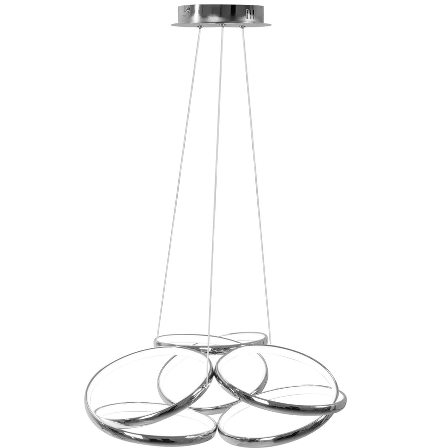 Lampa sufitowa nowoczesna LED + PILOT APP795-CP Flat Chrom
