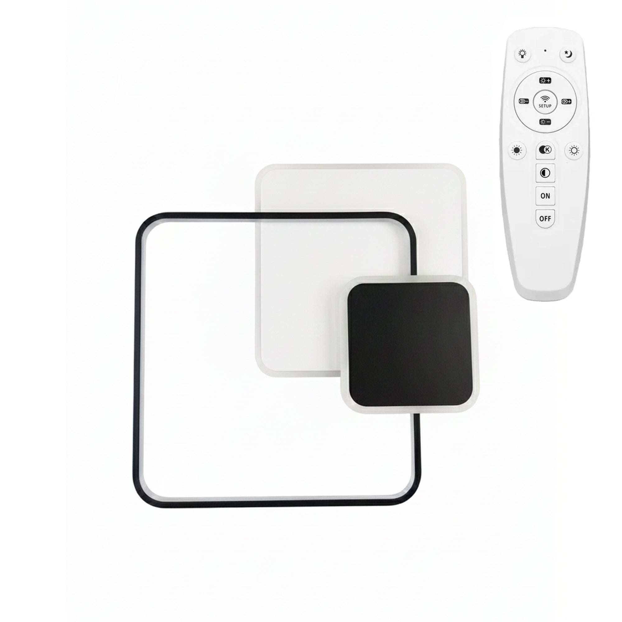 Lampa sufitowa APP1712-C plafon LED Czarna + pilot  1