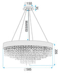 Lampa sufitowa wisząca APP1787-16CP 60 cm Złota  7