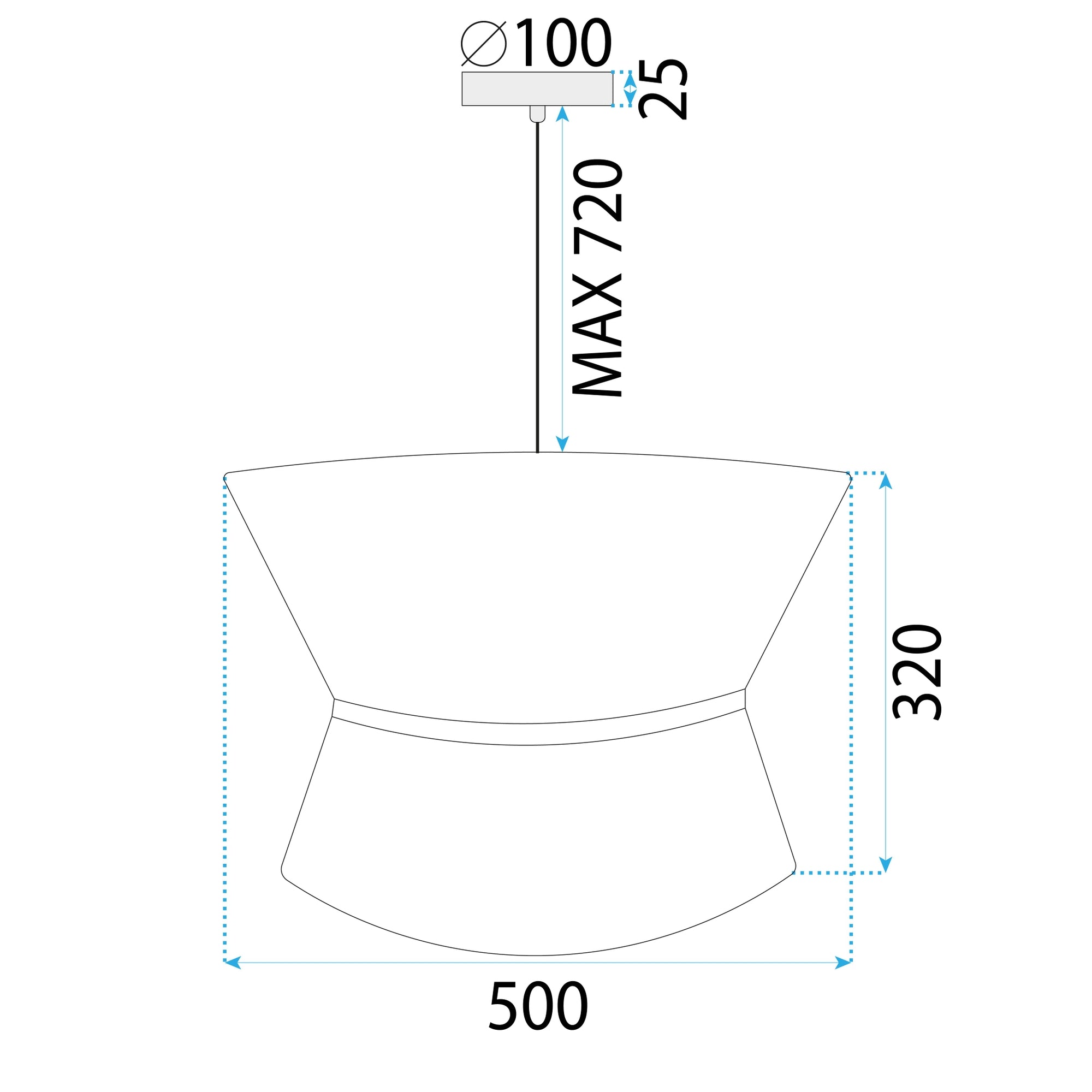 LAMPA SUFITOWA WISZĄCA APP1503-1CP BLACK  8