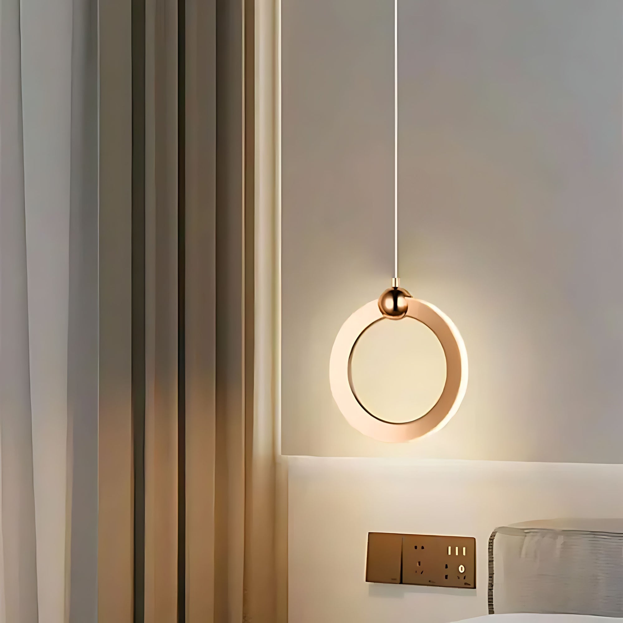 Lampa Sufitowa Wisząca Led Lhj101-1cp Złota  5