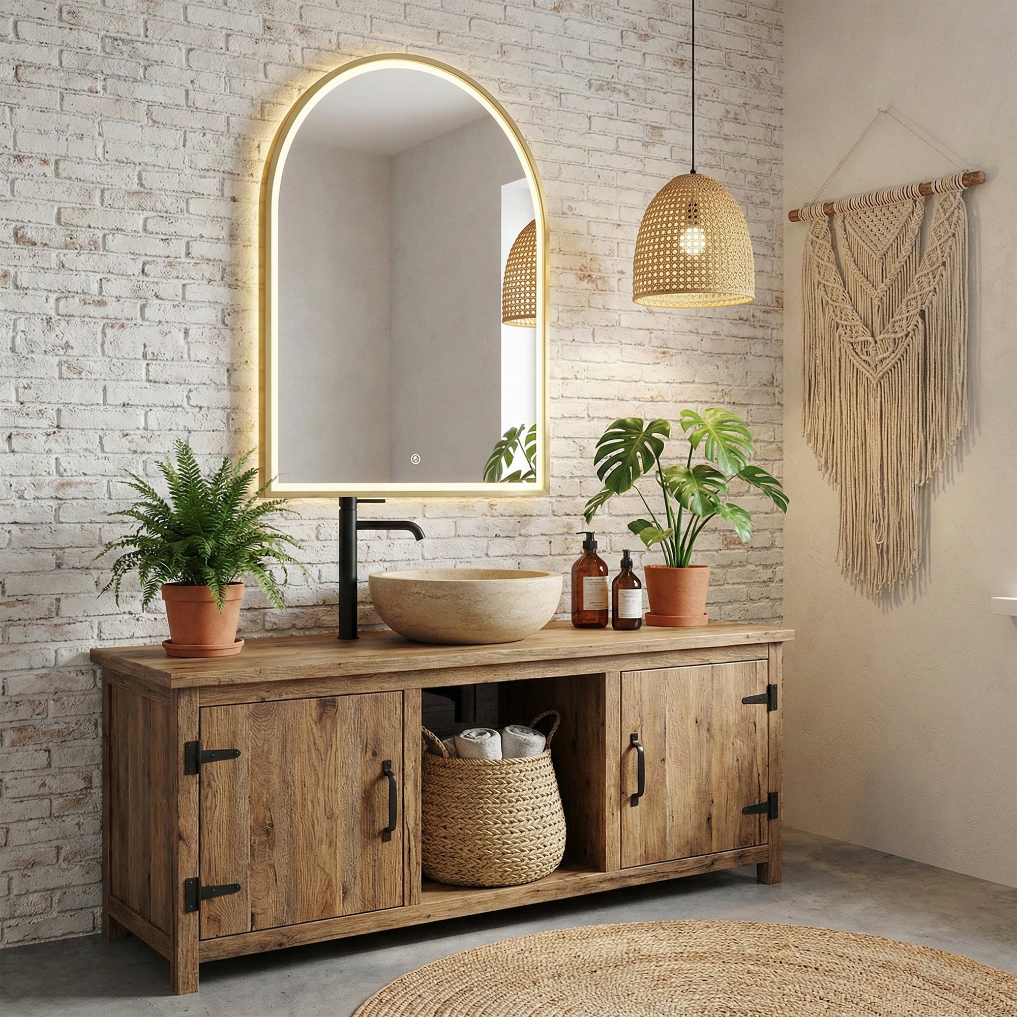 LUSTRO ŚCIENNE LED 60x100cm DART GOLD  4