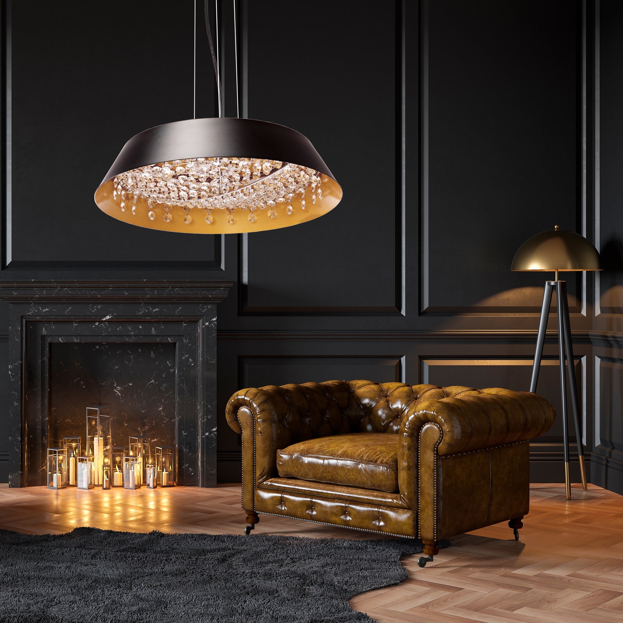 Lampa Wisząca z Kryształami APP1028-CP  8