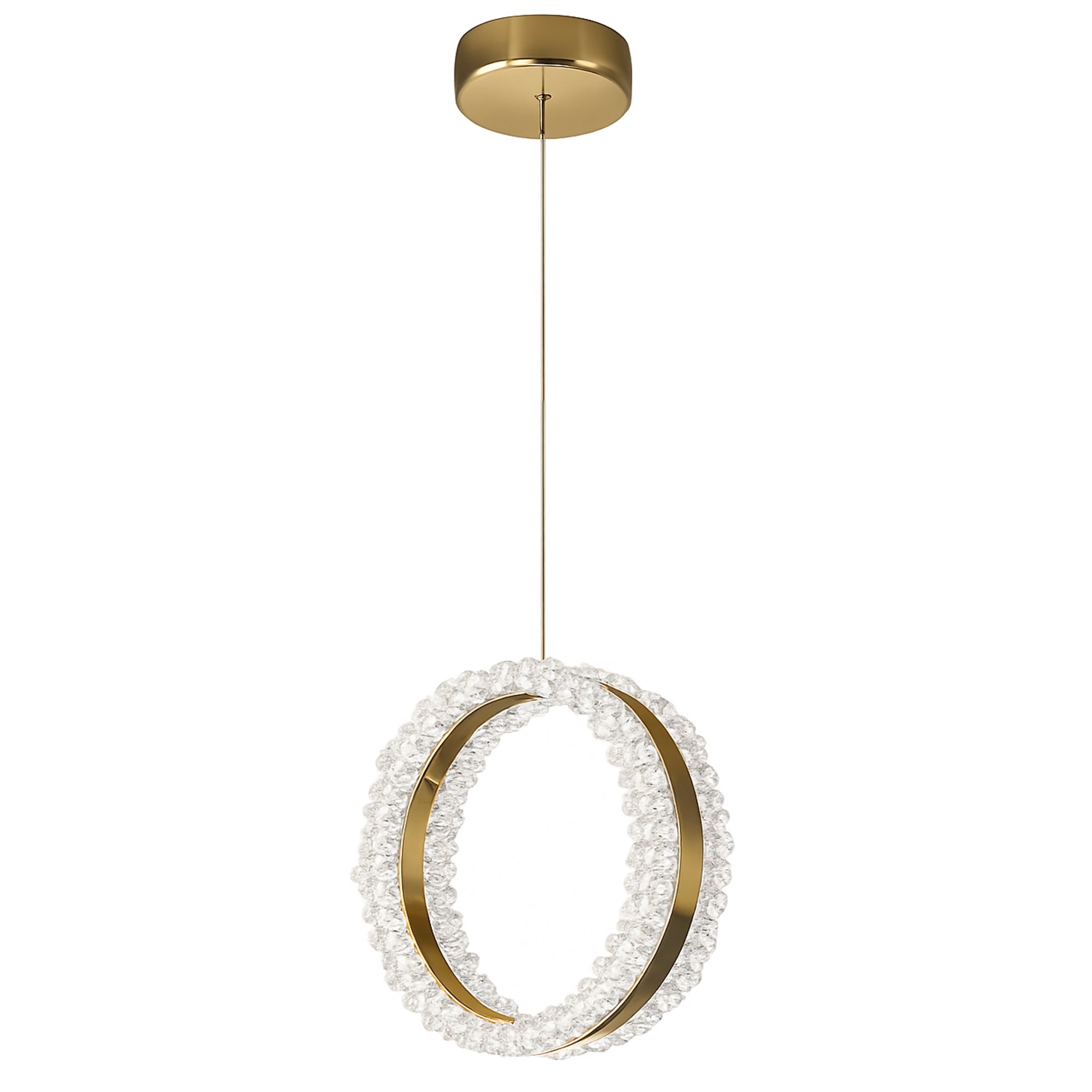 Lampa Sufitowa Wisząca Led Lhj098-cp Złota  2