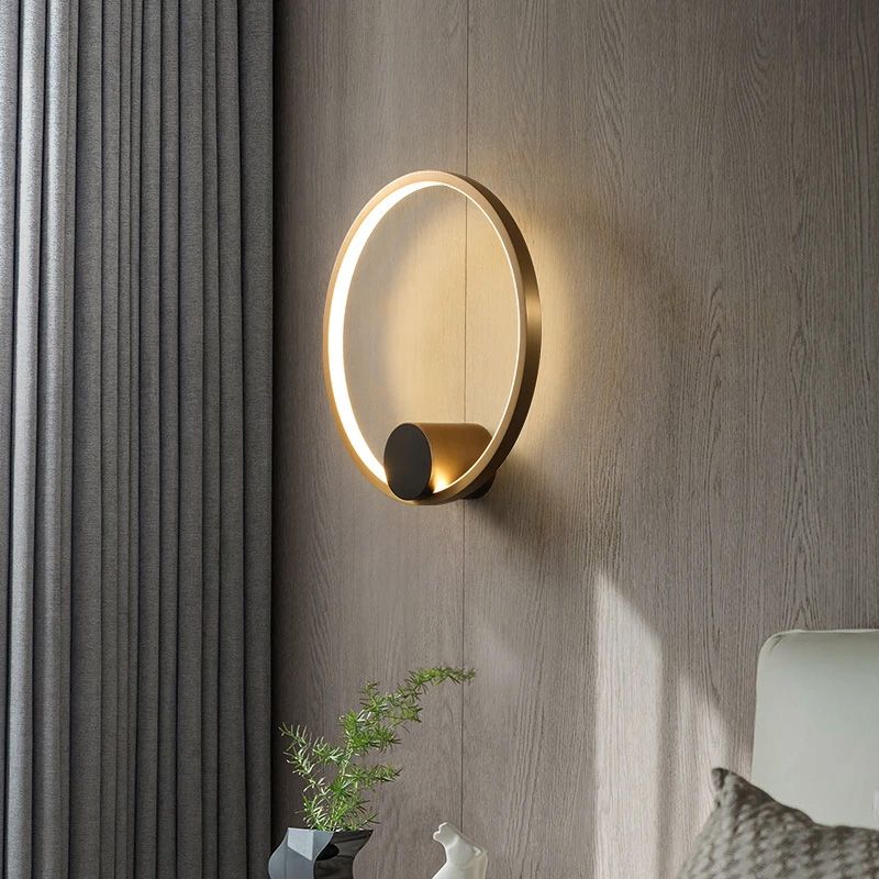 LAMPA ŚCIENNA KINKIET LED APP1385-CW OLD GOLD 30cm
