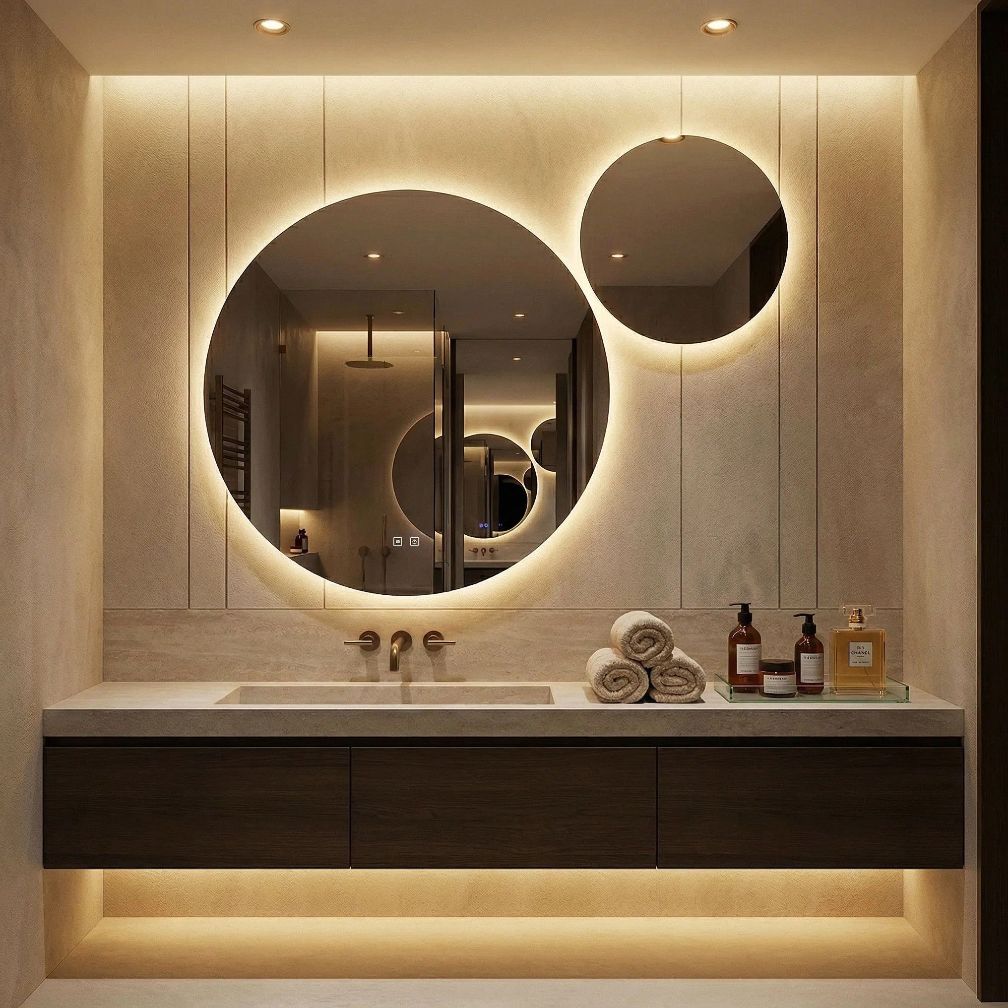 LUSTRO ŚCIENNE LED R-8040 80cm + 40cm  6