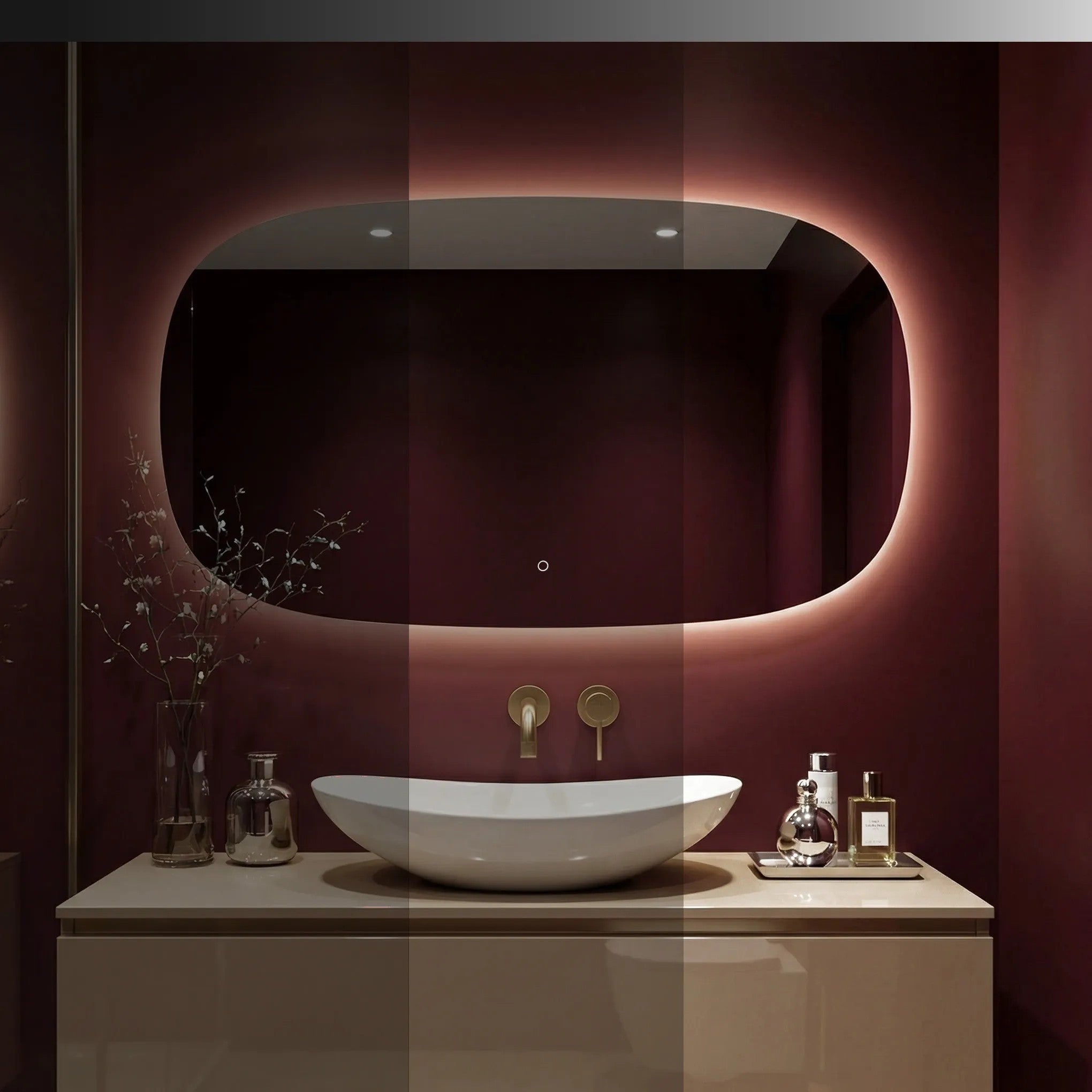 Lustro ścienne LED 100x60cm TOP-4  6