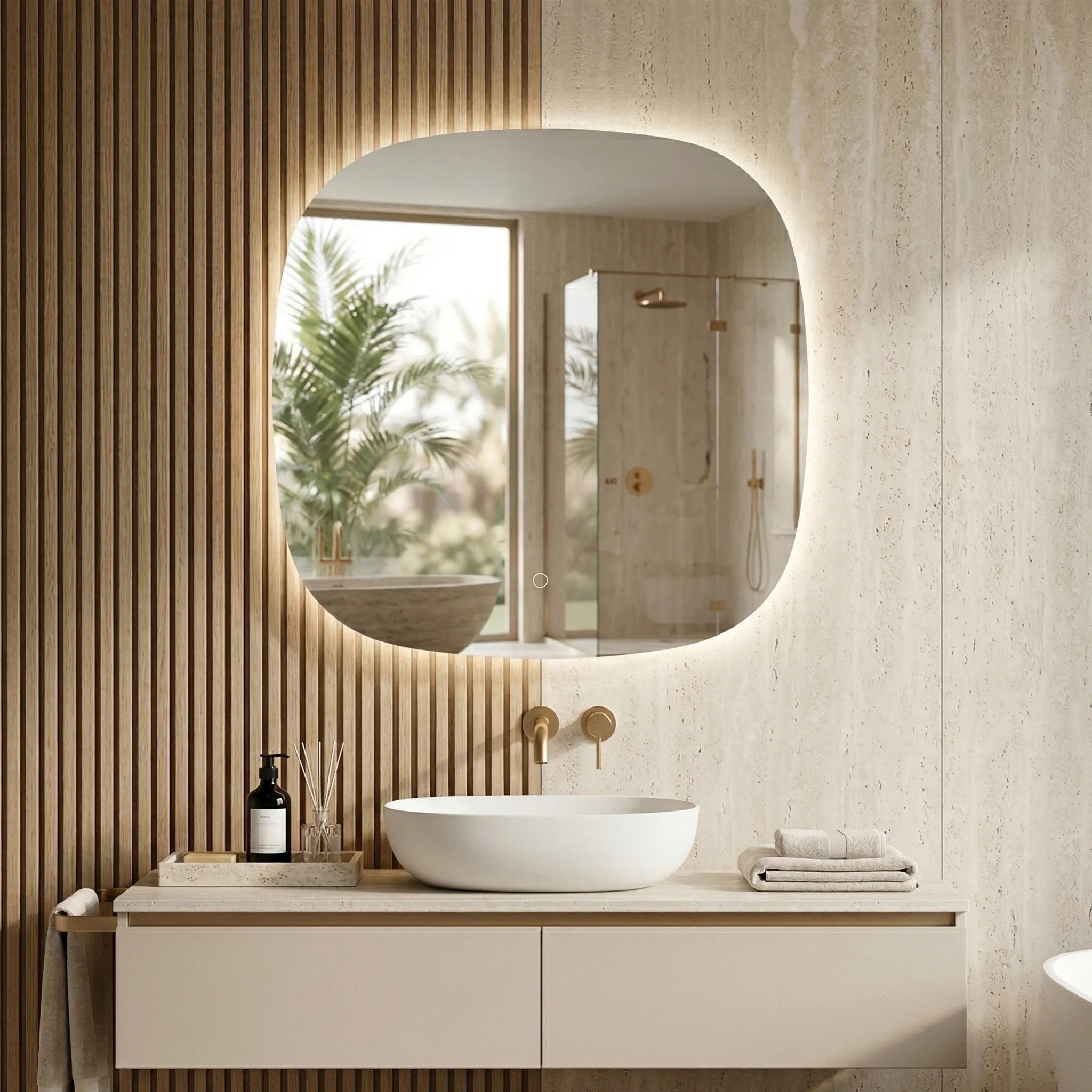 Lustro ścienne LED 70x70cm TOP  6