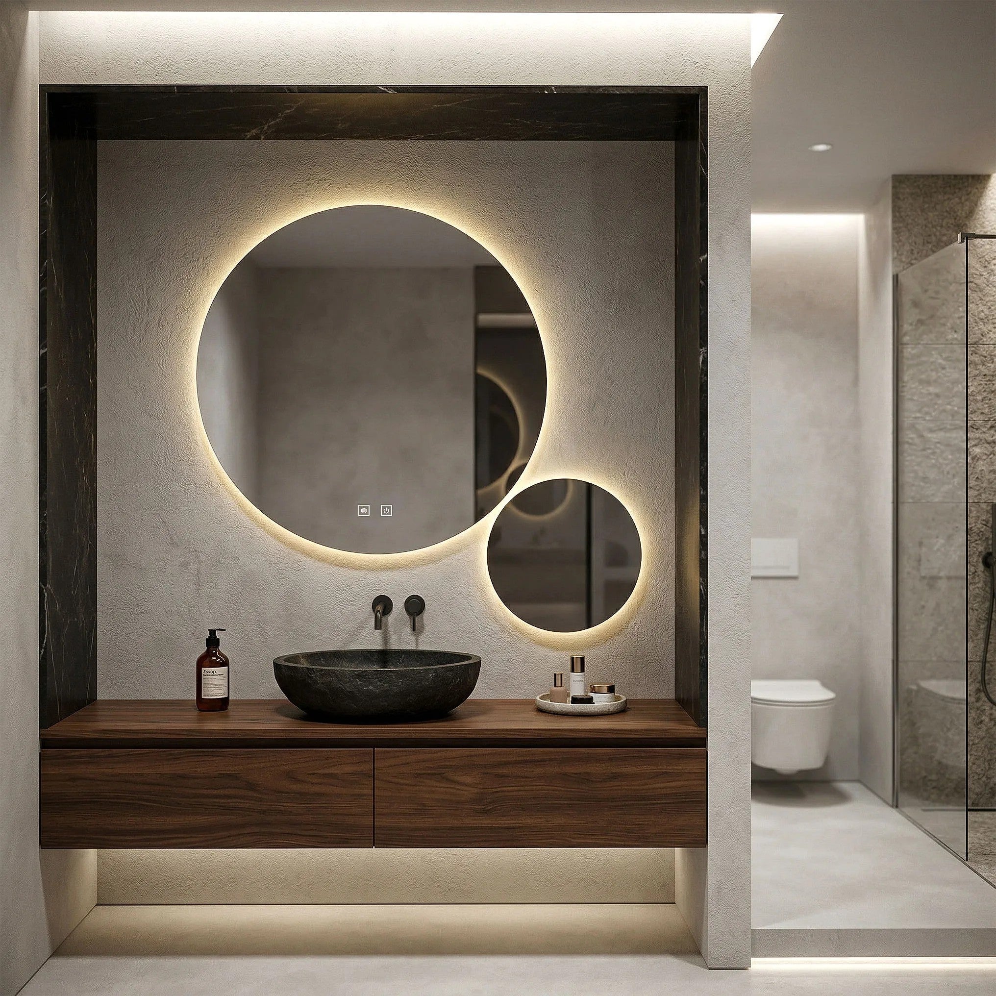 LUSTRO ŚCIENNE LED R-9045 90cm + 45cm  6