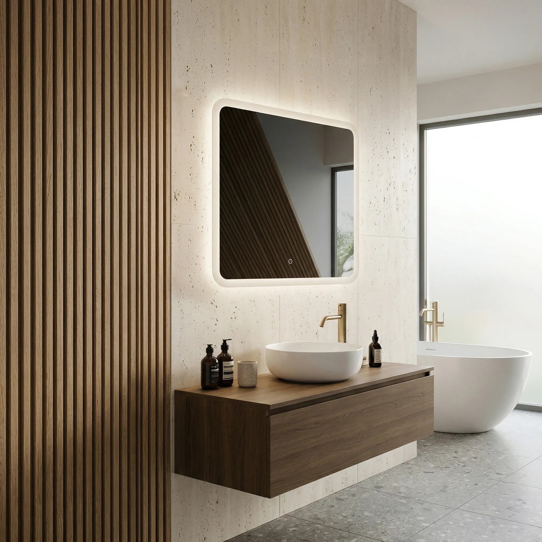 Lustro ścienne LED 70x70cm TOP-2  6