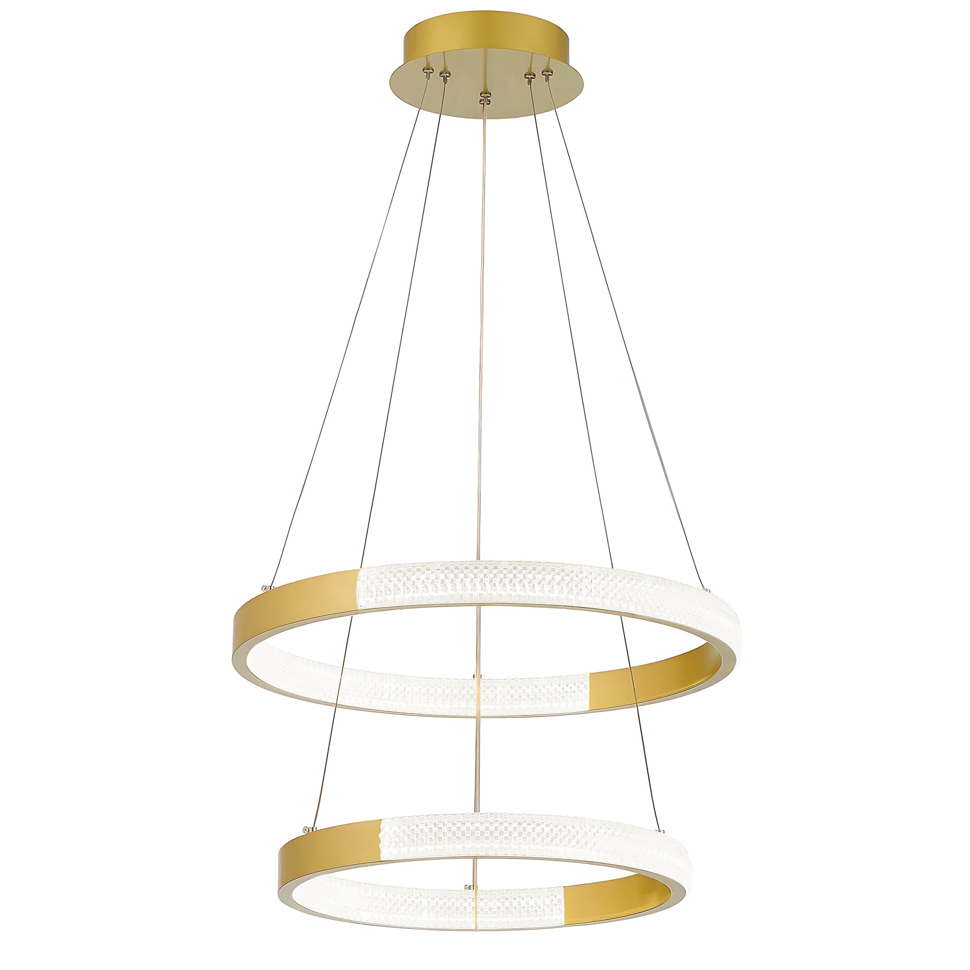 Lampa Sufitowa Wisząca Kryształowa Led Lhj044-cp2 Złota  1