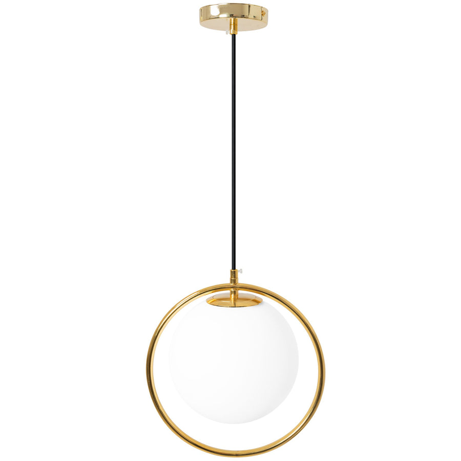 Lampa Sufitowa Wisząca Szklana Kula  APP430-1CP Biała