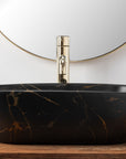 Umywalka nablatowa Rea Belinda Black Marble Mat