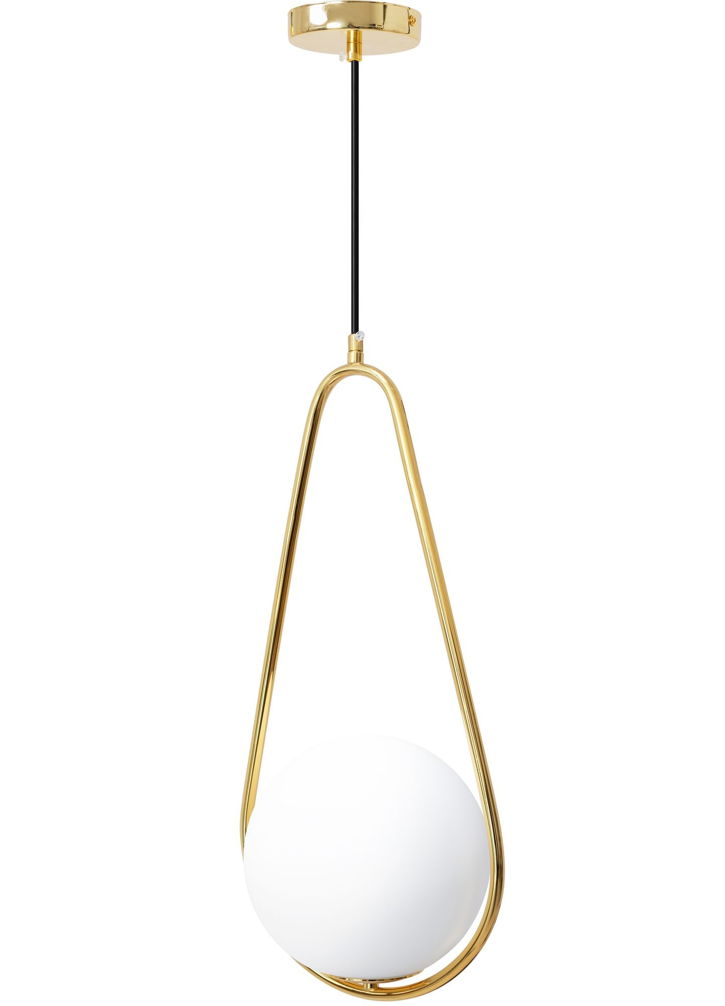 Lampa Sufitowa Wisząca Szklana Kula APP472-1CP Biała