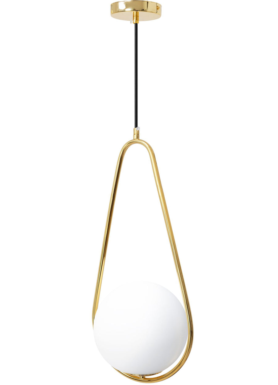 Lampa Sufitowa Wisząca Szklana Kula APP472-1CP Biała
