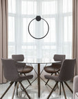 LAMPA SUFITOWA WISZĄCA LED APP1395-CP BLACK 40cm