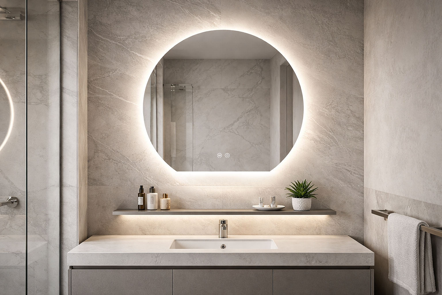 Lustro ścienne LED 90cm Fabio  8