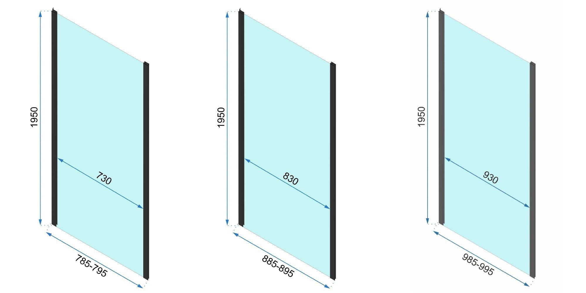 Kabina Prysznicowa Przyścienna Rea Rapid Swing ZŁOTA SZCZOTKOWANA 90x90