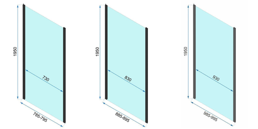 Kabina Prysznicowa Przyścienna Rea Rapid Swing ZŁOTA SZCZOTKOWANA 90x90