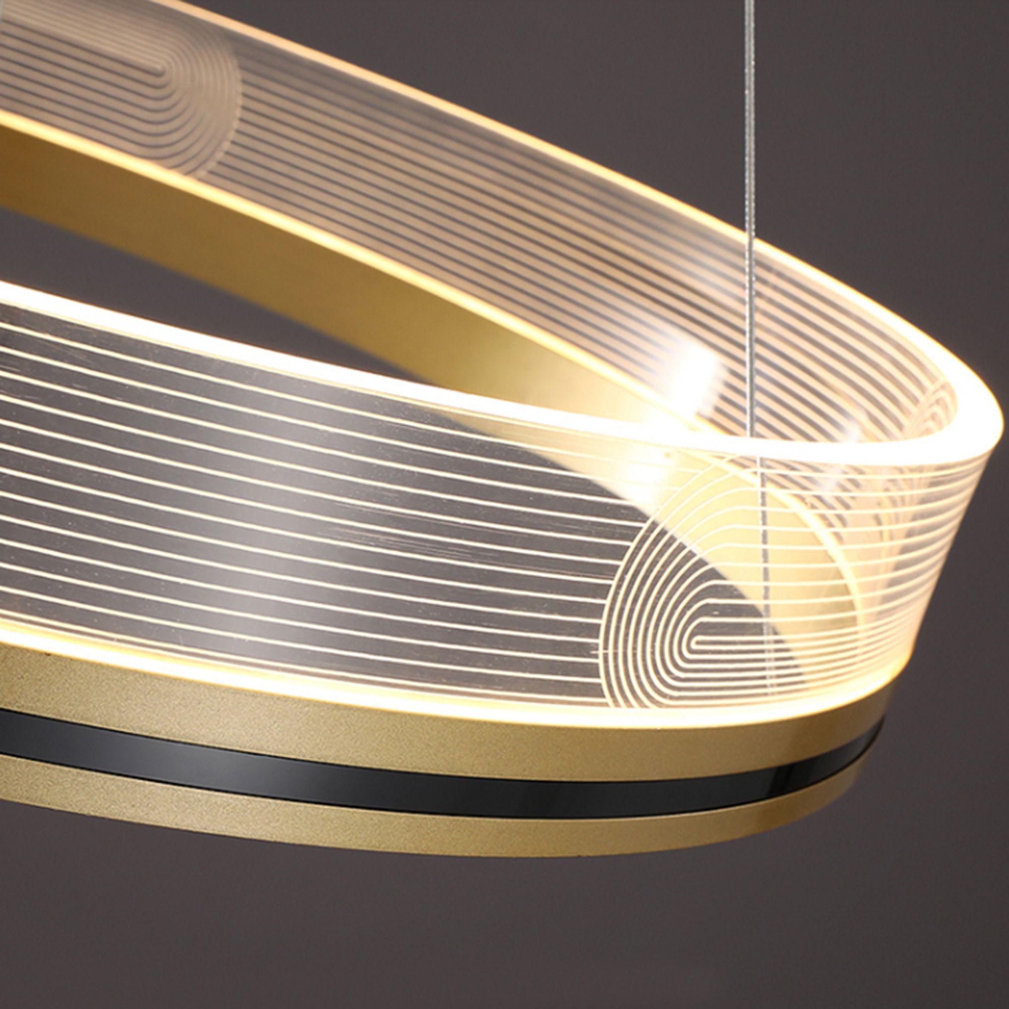 Lampa Wisząca LED APP1190-CP Złota 60cm