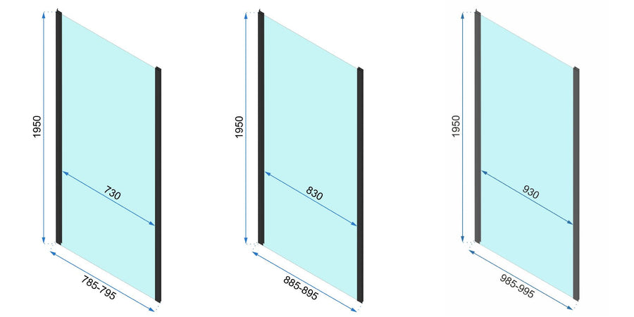 Kabina Prysznicowa Przyścienna Rapid Fold Black 90x80