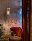 Lampa Sufitowa Wisząca APP1810-1CP Frosted Grey  4