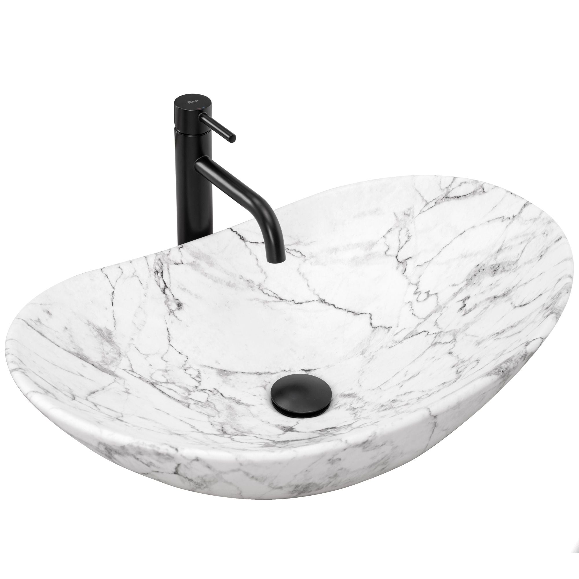 Umywalka nablatowa Rea Royal Statuario Marble Matt