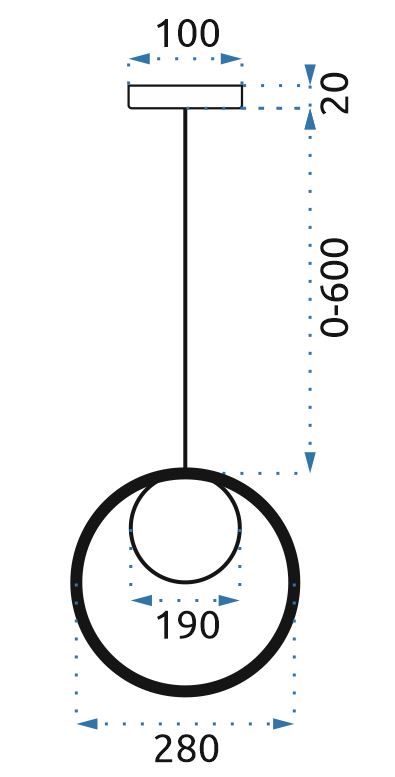 Lampa Sufitowa Wisząca Szklana Kula  APP430-1CP Biała