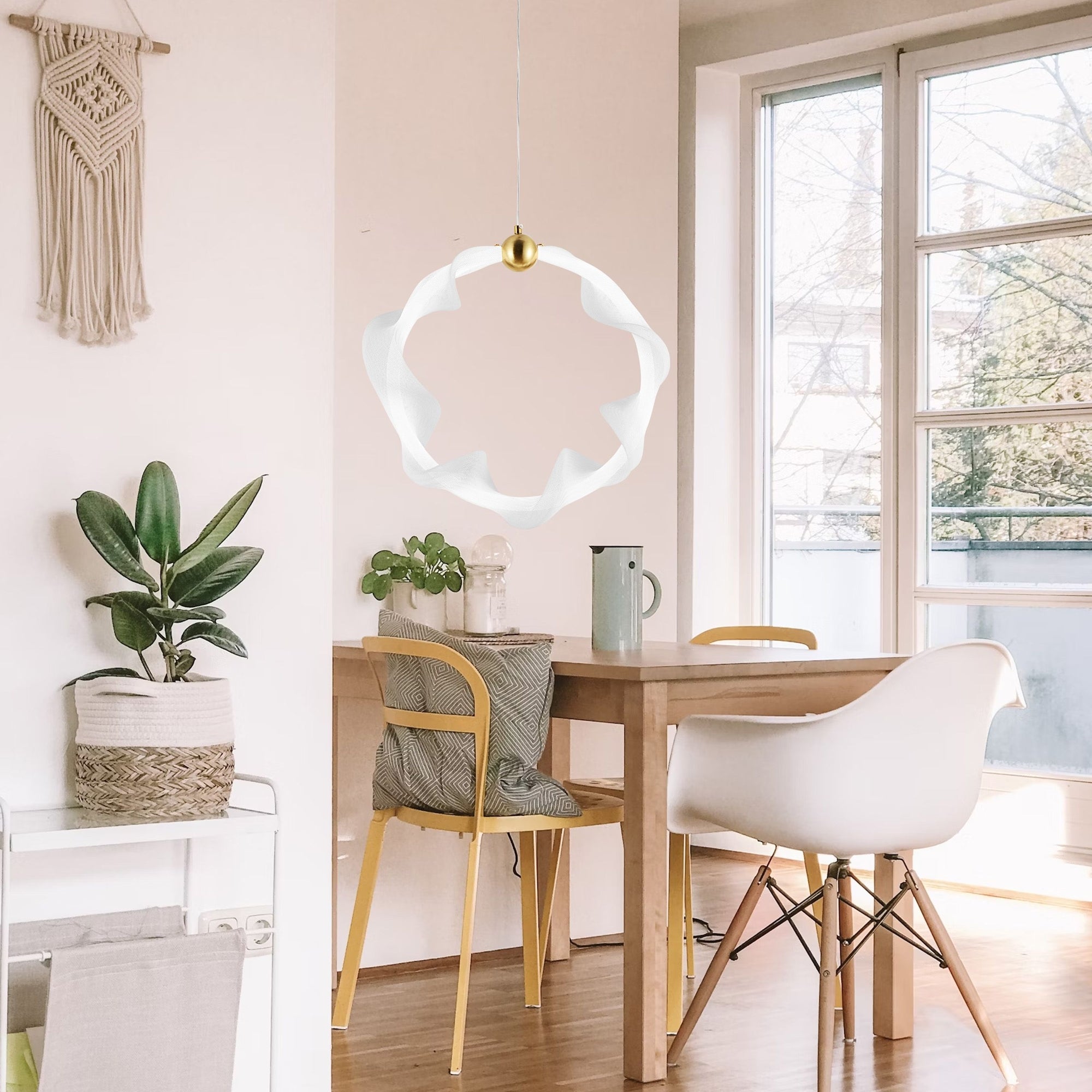 Lampa Wisząca Led G014-1cp Biały/złoty  7