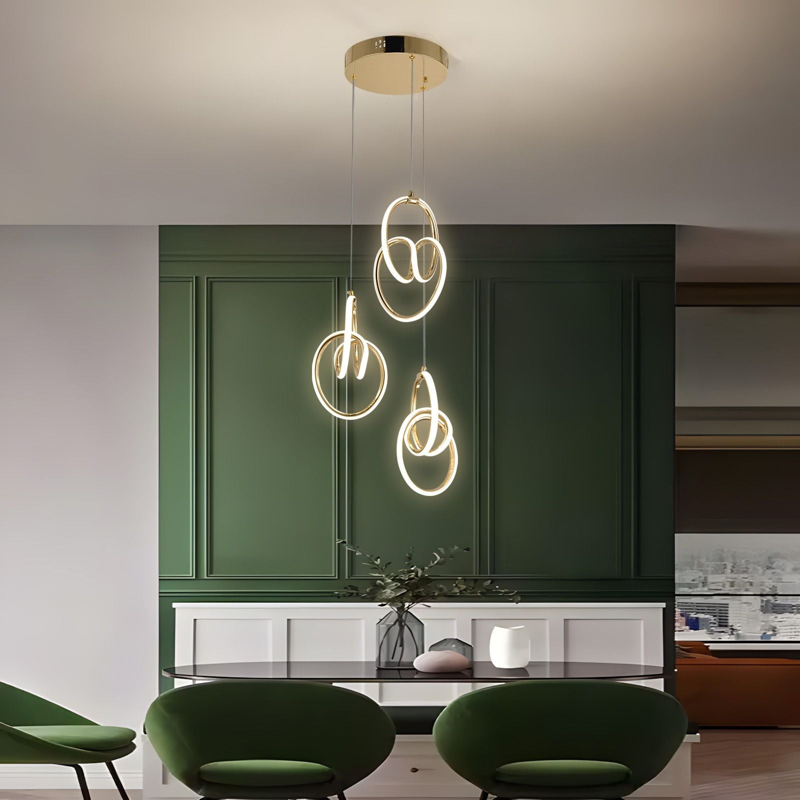 Lampa Wisząca Led G082-3cpr Złota  10