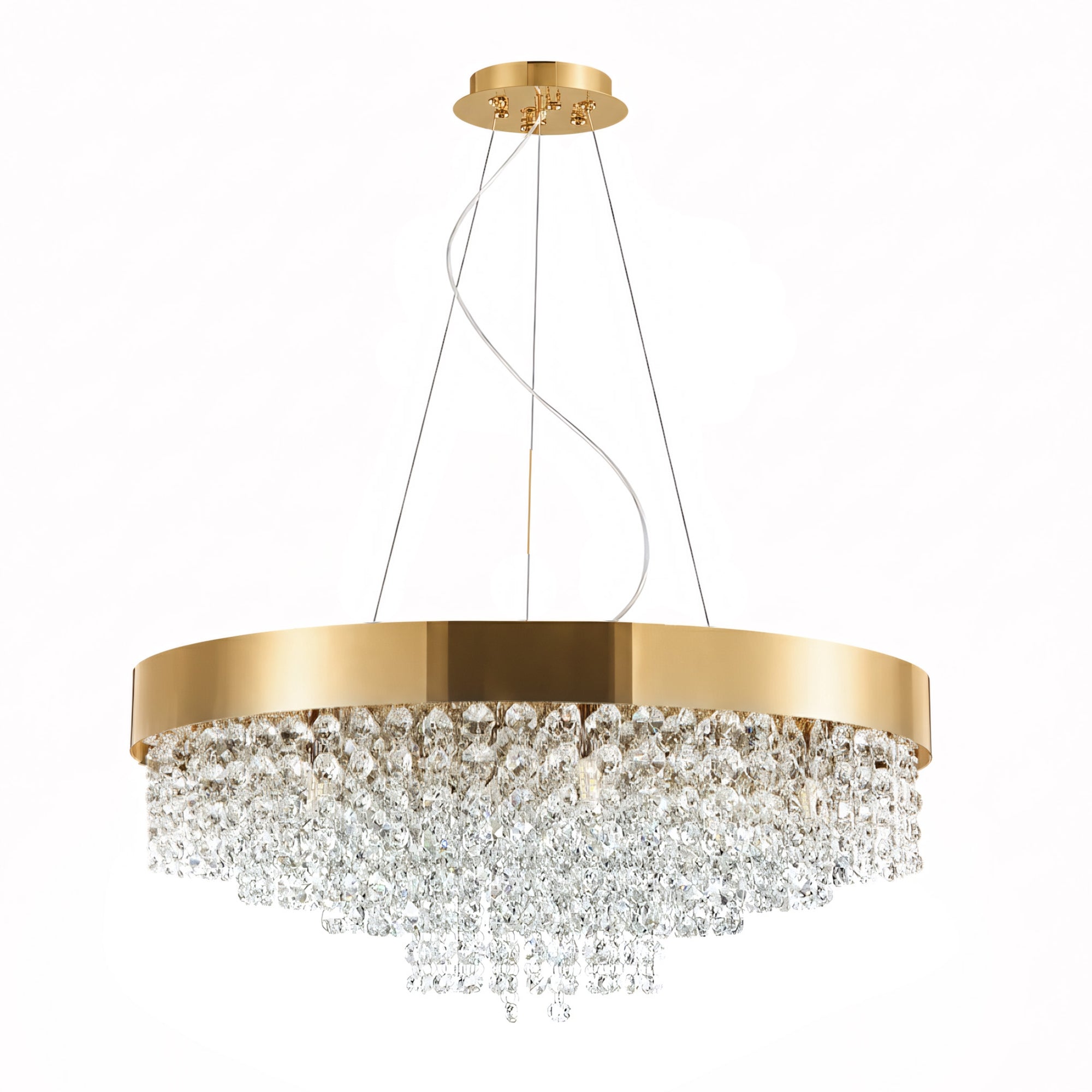 Lampa sufitowa wisząca APP1787-16CP 60 cm Złota  1