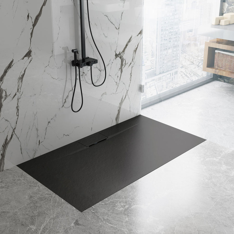 Brodzik prysznicowy Bazalt Long Black 80x120