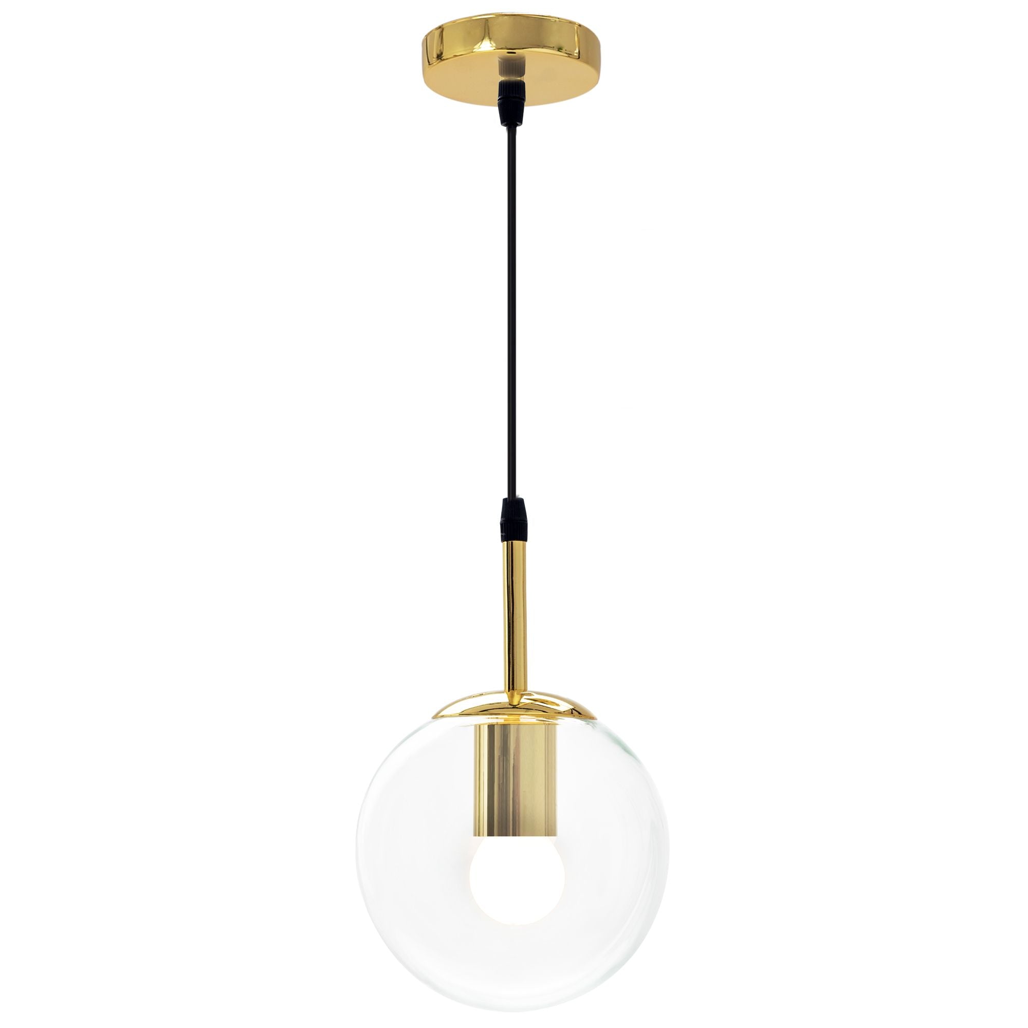 Lampa Sufitowa Wisząca Szklana Kula APP686-1CP Złota