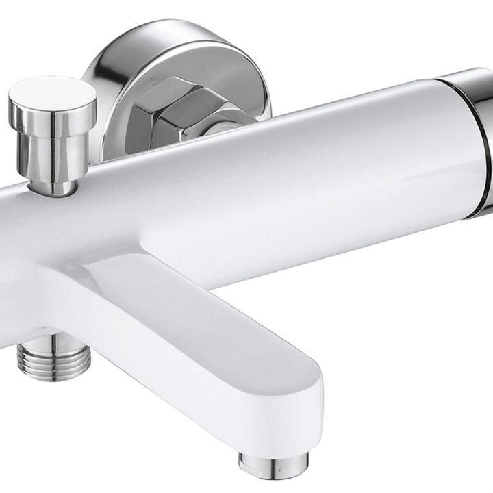 Bateria wannowa REA Polo biała Chrom White Chrome