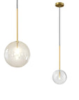 Lampa Sufitowa Wisząca Szklana Kula Złota 15cm APP1680-1CP  1