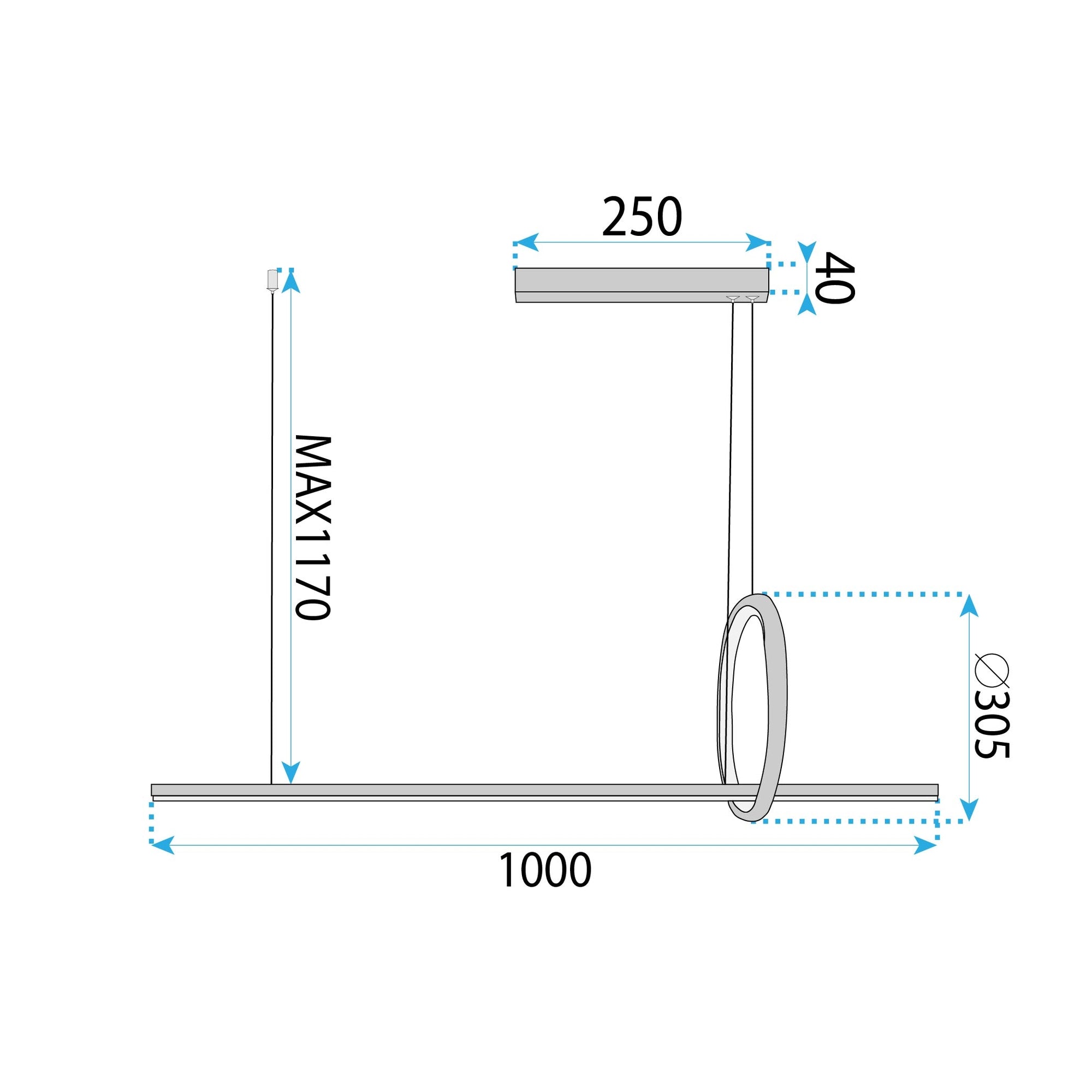 Lampa Sufitowa Wisząca Led Lhj111-cp C Złota Szczotkowana  5