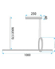 Lampa Sufitowa Wisząca Led Lhj111-cp C Złota Szczotkowana  5