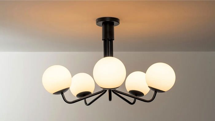 LAMPA WISZĄCA SUFITOWA CZARNA APP1578-5C