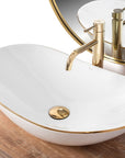 Umywalka nablatowa Rea Royal Gold Edge