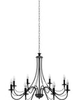 Lampa Sufitowa Wisząca Rustykalna APP648-8CP Czarna