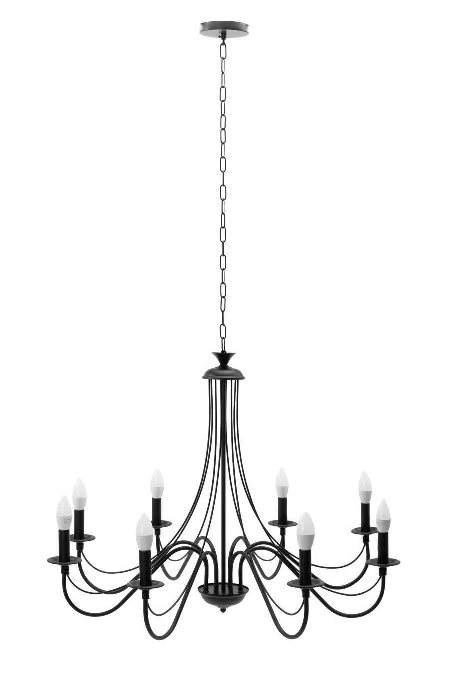 Lampa Sufitowa Wisząca Rustykalna APP648-8CP Czarna