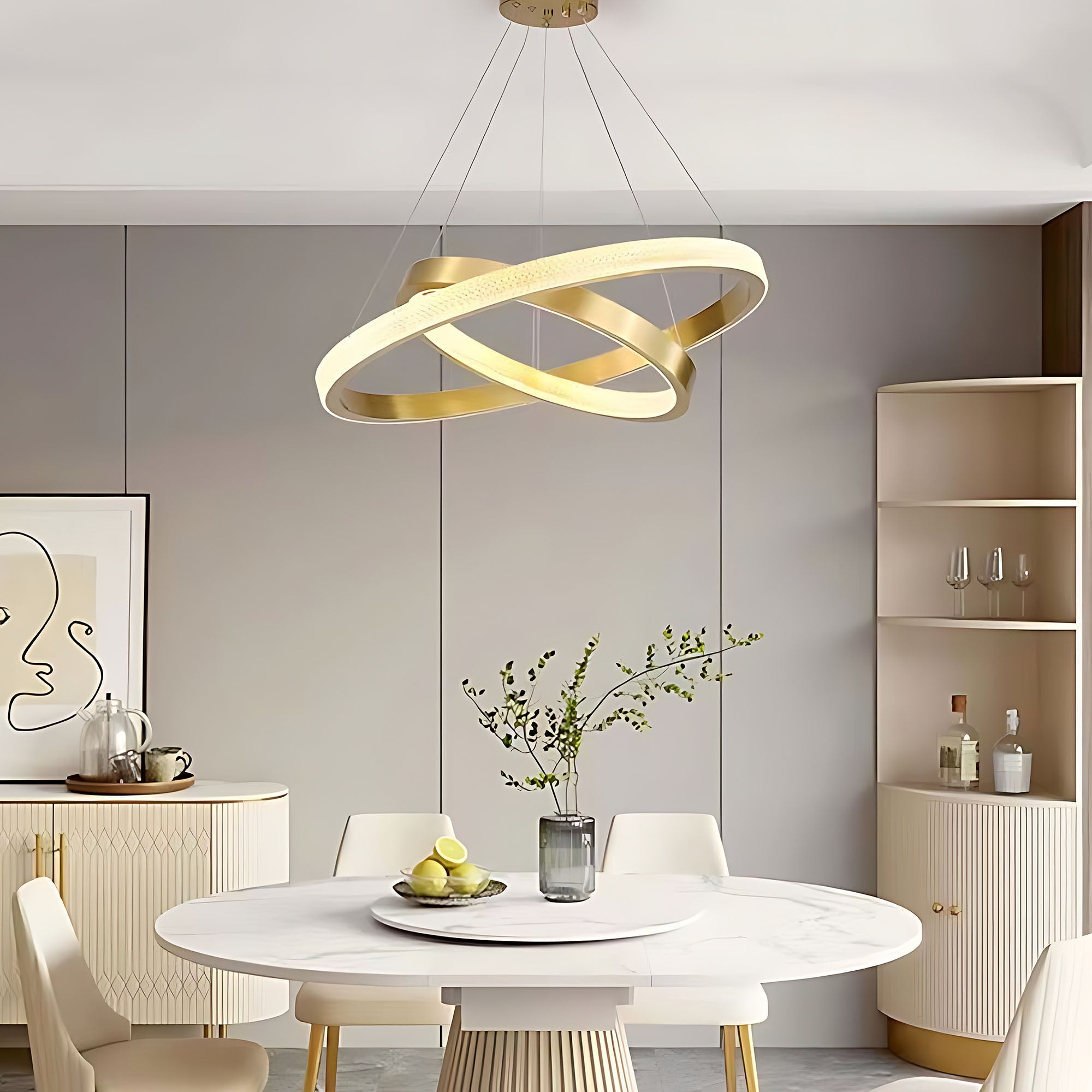 Lampa Sufitowa Wisząca Led App1772-cp Złoto Szczotkowane  9