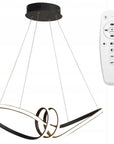Lampa sufitowa nowoczesna LED + PILOT APP823-CP Czarna